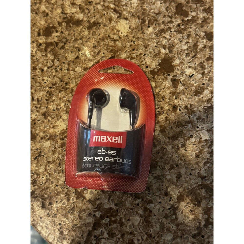 Maxell Wired Earbuds In-Ear Stereo Headphones 3.5mm NEW Sealed Pkg